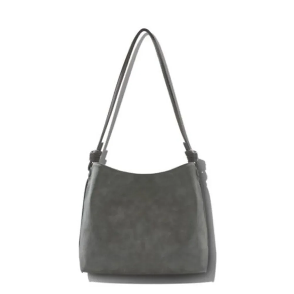 8 Other Reasons BETSY Slouch Tote In Stone Color PU Leather- New In Bag